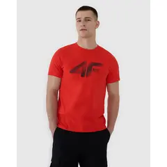 4F t-shirt męski koszulka bawełniana 4FWMM00TTSHM2257 czerwony, Kolor: czerwony, Rozmiar: L