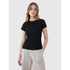 4F t-shirt treningowy damski koszulka do ćwiczeń 4FWSS25TTSHF1995 czarna, Kolor: czarny, Rozmiar: L, 2 zdjęcie