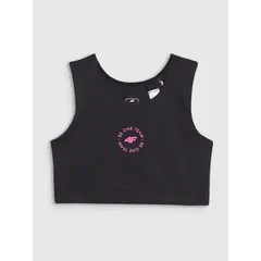 4F biustonosz sportowy szybkoschnący dziewczęcy 4FJWSS25USBAF148 czarny, Kolor: czarny, Rozmiar: 146/152, 4 zdjęcie