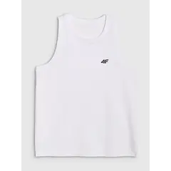 4F bezrękawnik męski koszulka do ćwiczeń 4FWMM00TSLEM126 biała, Kolor: biały, Rozmiar: XL, 5 zdjęcie