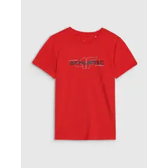 4F koszulka sportowa t-shirt dziecięcy 4FJWSS25TFTSM1209 czerwona, Kolor: czerwony, Rozmiar: 158/164, 5 zdjęcie