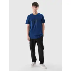 4F t-shirt męski koszulka bawełniana 4FWMM00TTSHM2257 zielona, Kolor: zielony, Rozmiar: L, 5 zdjęcie