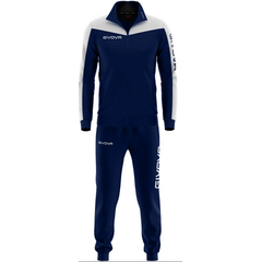 GIVOVA dres męski komplet spodnie i bluza TR036 niebieski, Kolor: niebieski, Rozmiar: S