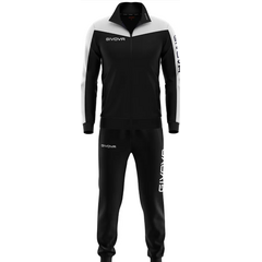 GIVOVA dres męski komplet spodnie i bluza TR036 czarny, Kolor: czarny, Rozmiar: S