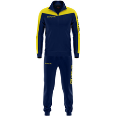 GIVOVA dres męski komplet spodnie i bluza TR036 niebieski, Kolor: niebieski, Rozmiar: S