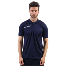 GIVOVA koszulka polo sportowa męska PK01 niebieska, Kolor: niebieski, Rozmiar: S, 2 zdjęcie