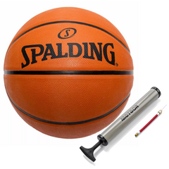 SPALDING piłka do koszykówki SLUM DUNK + POMPKA, Kolor: pomarańczowy, Rozmiar: 7