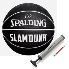 SPALDING piłka do koszykówki SLUM DUNK + POMPKA, Kolor: czarny, Rozmiar: 7