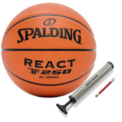 SPALDING piłka do koszykówki REACT TF-250 pomarańczowa + pompka