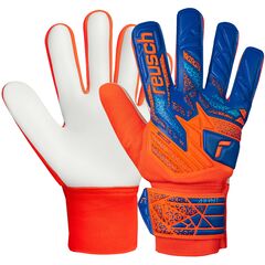 REUSCH rękawice bramkarskie Attrakt Starter Solid Junior, Kolor: pomarańczowy, Rozmiar: 6.5