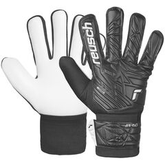 REUSCH rękawice bramkarskie Attrakt Starter Solid Junior czarne, Kolor: czarny, Rozmiar: 4