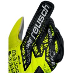 REUSCH rękawice bramkarskie Attrakt Solid Junior, Kolor: żółty, Rozmiar: 7, 3 zdjęcie