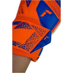 REUSCH rękawice bramkarskie Attrakt Solid Junior, Kolor: pomarańczowy, Rozmiar: 4, 2 zdjęcie