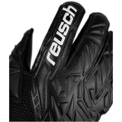 REUSCH rękawice bramkarskie Attrakt Infinity Junior, Kolor: czarny, Rozmiar: 4, 2 zdjęcie