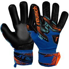 REUSCH rękawice bramkarskie Attrakt Infinity NC Junior, Kolor: niebieski, Rozmiar: 4