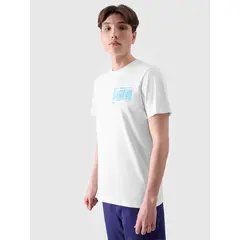 4F t-shirt bawełniany męski koszulka 4FRSS24TTSHM2106 biały, Kolor: biały, Rozmiar: XXL