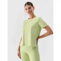 4F t-shirt damska koszulka treningowa 4FRSS25TFTSF1236 zielona, Kolor: zielony, Rozmiar: XL, 2 zdjęcie