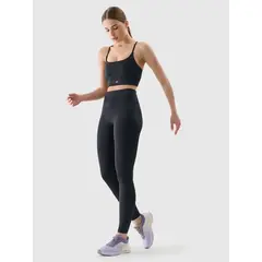 4F legginsy sportowe damskie z wysokim stanem 4FRSS25TFTIF306 czarne, Kolor: czarny, Rozmiar: S