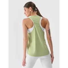 4F koszulka damska bez rękawów treningowa 4FWSS25TFSLF412 zielona, Kolor: zielony, Rozmiar: M, 4 zdjęcie