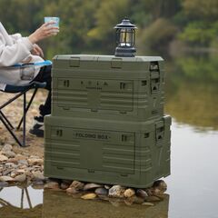 NILS CAMP skrzynia turystyczna kempingowa przechowywania 50L NCB4003 zielona, Kolor: zielony, Rozmiar: 50l, 2 zdjęcie