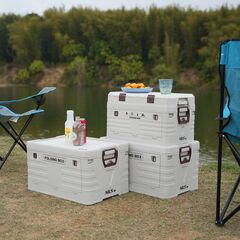 NILS CAMP skrzynia turystyczna kempingowa do przechowywania 50L NCB4003 szara, Kolor: szary, Rozmiar: 50l, 4 zdjęcie