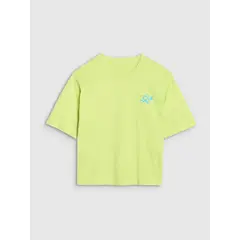 4F t-shirt damski koszulka bawełniana 4FWSS25TTSHF1967 zielona, Kolor: zielony, Rozmiar: L, 5 zdjęcie