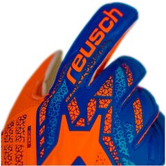REUSCH rękawice bramkarskie Attrakt Solid Junior, Kolor: pomarańczowy, Rozmiar: 6, 4 zdjęcie