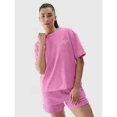 4F t-shirt damski koszulka bawełniana 4FWSS25TTSHF1967 różowa, Kolor: różowy, Rozmiar: M, 6 zdjęcie