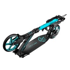 NILS EXTREME hulajnoga miejska z hamulcem ręcznym HM124T turkusowa, Kolor: niebieski, Waga: 6 kg, 4 zdjęcie