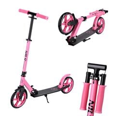 NILS EXTREME hulajnoga damska miejska składana z dużymi kołami HM2009 różowa, Kolor: różowy, Waga: 4 kg