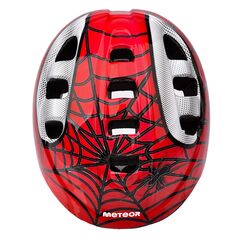 Meteor Kask dziecięcy MA-2 Spider, Kolor: czerwony, Rozmiar: 52-56, 4 zdjęcie