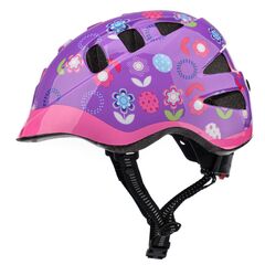 Meteor Kask dziecięcy MA-2  Flower, Kolor: fioletowy, Rozmiar: 48-52