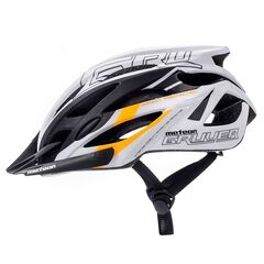 Meteor Kask rowerowy Gruver czarno-zielony, Kolor: pomarańczowy, Rozmiar: 55-58