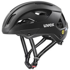 UVEX Kask rowerowy miejski city stride MIPS Hiplok (41/0/729/02/15) czarny, Kolor: czarny, Rozmiar: 56-59