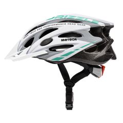Meteor Kask rowerowy MV29 Drizzle biało-miętowy, Kolor: miętowy, Rozmiar: 58-61