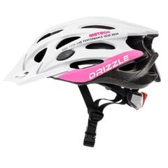 Meteor Kask rowerowy MV29 Drizzle biało-różowy, Kolor: różowy, Rozmiar: 61-63