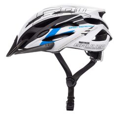 Meteor Kask rowerowy Gruver czarno-zielony, Kolor: biały, Rozmiar: 52-56