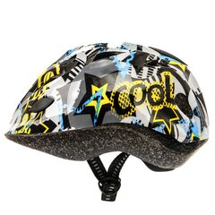 Meteor Kask dziecięcy HB6-5 Cool star, Kolor: czarny, Rozmiar: 48-52