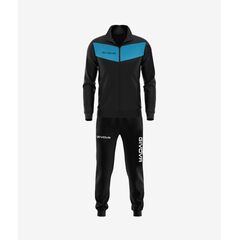 GIVOVA dres sportowy męski komplet bluza i spodnie Triacetato czarny/niebieski