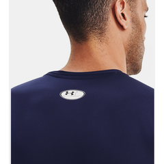 UNDER ARMOUR koszulka na siłowinię męska UA HG Comp SS granatowa, Kolor: granatowy, Rozmiar: XXL, 3 zdjęcie