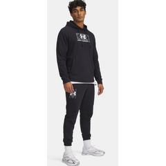 UNDER ARMOUR spodnie dresowe męskie joggery UA Rival Terry Logo czarne, Kolor: czarny, Rozmiar: L