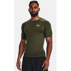 UNDER ARMOUR t-shirt męski koszulka treningowa UA HG Armour Comp SS zielony, Kolor: zielony, Rozmiar: XXL