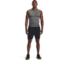 UNDER ARMOUR koszulka na siłowinię męska UA HG Comp SS szara, Kolor: szary, Rozmiar: XXL, 4 zdjęcie