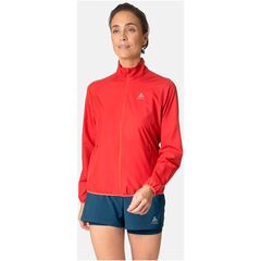 ODLO Kurtka techniczna do biegania damska Jacket ESSENTIAL LIGHT czerwona, Kolor: czerwony, Rozmiar: S