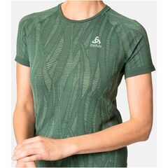 ODLO Koszulka techniczna damska T-shirt crew neck s/s ZEROWEIGHT CERAMIC zielona, Kolor: zielony, Rozmiar: XS