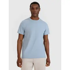 4F koszulka bawełniana t-shirt męski 4FWSS25TTSHM2074 błękitna, Kolor: niebieski, Rozmiar: XL