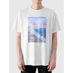 4F t-shirt męski koszulka bawełniana 4FRSS24TTSHM2132 biała, Kolor: biały, Rozmiar: L, 4 zdjęcie