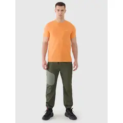 4F t-shirt męski koszulka bawełniana 4FWSS25TTSHM2003 pomarańczowa, Kolor: pomarańczowy, Rozmiar: L, 4 zdjęcie