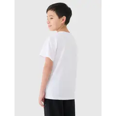 4F koszulka bawełniana t-shirt dla chłopca 4FJWMM00TTSHM2330 biała, Kolor: biały, Rozmiar: 122, 2 zdjęcie