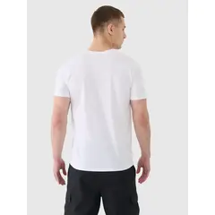4F t-shirt męski koszulka bawełniana 4FWSS25TTSHM2003 biała, Kolor: biały, Rozmiar: XL, 2 zdjęcie